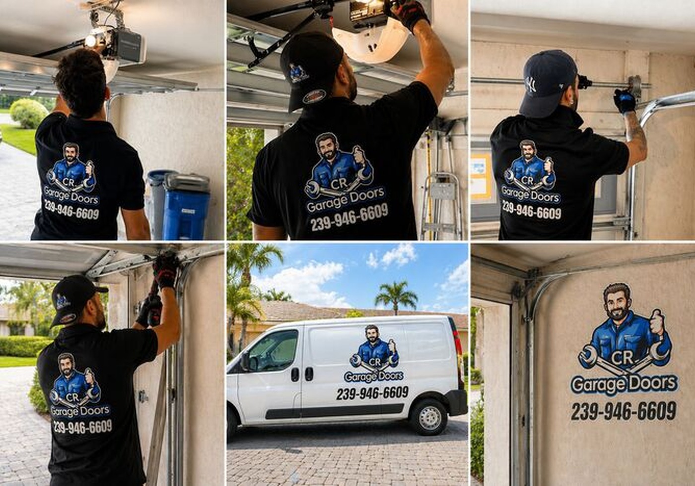 CR Garage Doors technician and truck